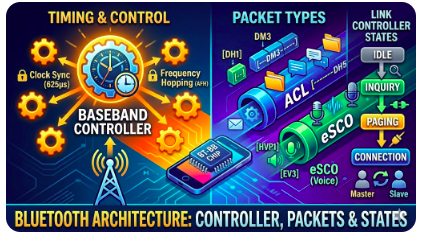 Baseband Controller, Packet Types & Link Controller States