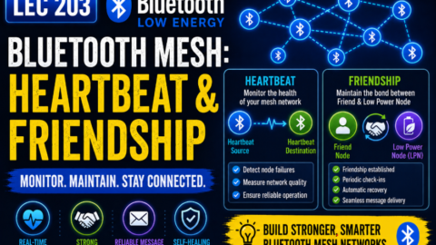 ble mesh development course Bluetooth Mesh: Heartbeat & Friendship, what is heartbeat in ble mesh, how friendship works in ble mesh