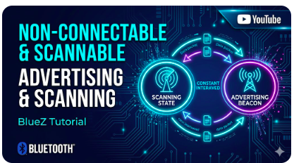 bluez tutorial ble link layer statemachine on-Connectable & Scannable Advertising, Scanning State