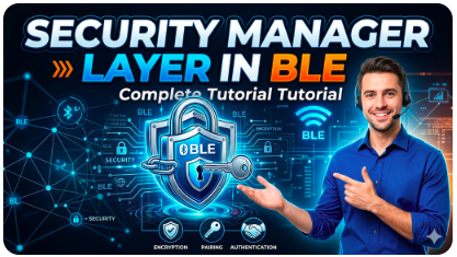 Security Manager layer in ble - bluetooth low energy tutorial, BLE security manager crypto functions, BLE security manager - pairing Phases in ble, BLE SMP layer ltk irk ediv keys in ble, ble smp layer - ble SMP Message sequence charts