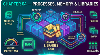free Linux System Programming course, The Linux Kernel & OS Fundamentals, Shell, Users & Groups, linux Filesystem & I/O Model , Processes, Memory & Libraries, IPC, Signals & Threads, Advanced Topics + Master Interview Q&A