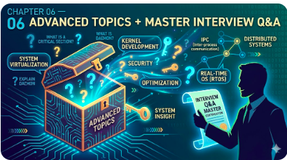 free Linux System Programming course, The Linux Kernel & OS Fundamentals, Shell, Users & Groups, linux Filesystem & I/O Model , Processes, Memory & Libraries, IPC, Signals & Threads, Advanced Topics + Master Interview Q&A
