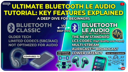 Bluetooth LE Audio Tutorial - How ble audio different from BT audio, ble audio course, auracast in ble audio, ble audio profiles, broad cast in ble audio, ble audio profiles, ble audio development course, ble audio tutorial, Bluetooth LE Audio tutorial - ISO Channels, LC3 Codec