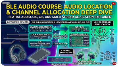 BLE audio course - Audio Location & Channel Allocation, Audio Location — Spatial Routing Media Packet — Multiplexing Multiple LC3 Frames