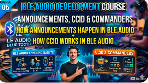BLE Audio deveopment course : Announcements CCID & Commanders, how announcemnts happen in ble audio, how ccid work in ble audio