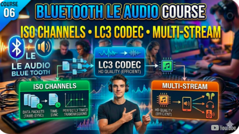 Bluetooth LE Audio Course —ISO Channels LC3 Codec Multi-Stream , ble audio course, ble audio programming in c, bleaudio development in c, ble audio tutorial in c, ble audio programming in c, ble audio course, ble audio profiles in c, ble audio development in c