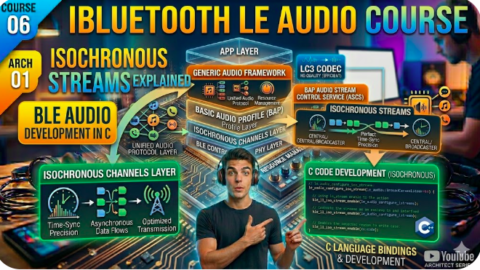 Bluetooth LE Audio course: Isochronous Streams Explained, bluetooth le audio development in c, isochronous streams in ble audio