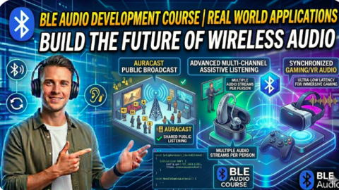 Bluetooth LE Audio development course – Real World Applications, ble audio development applications, ble audio examples in c, ble audio.