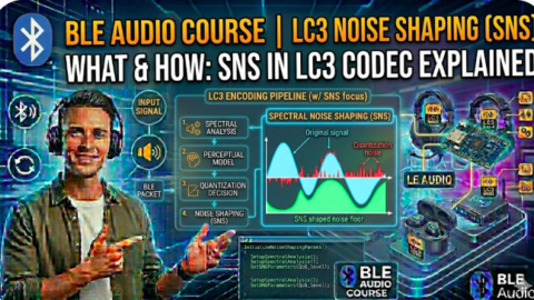 bluetooth le audio course - LC3 Encoding: Spectral Noise Shaping (SNS), what is noise shaping in ble audio, noise shapping in lc3 codec