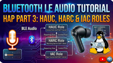 ble audio tutorial - HAP Part 3: HAUC HARC & IAC Roles, ble audio hap tutorial, harc profile in ble auido, hap tutorial ble audio
