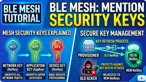 ble mesh tutorial -  Security Encryption Keys, how security works in ble mesh, what are different keys available in ble mesh