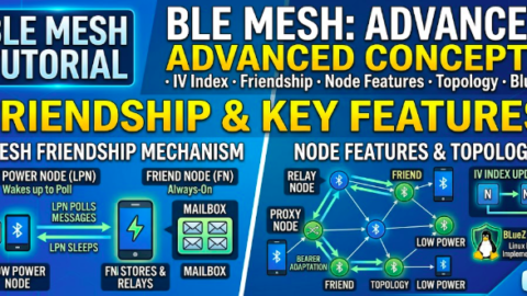 BLE MESH TUTORIAL - IV Index  ·  Friendship  ·  Node Features  ·  Topology  ·  BlueZ Implementation, what is friendship in ble mesh, node features