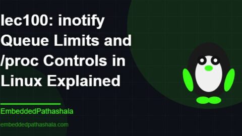 inotify Queue Limits and /proc Controls in Linux, free linux system programming course, free linux device drivers course, free embedded linux course, free embedded systems course