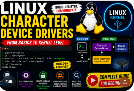 Linux Character Device Drivers - introduction - embeddedpathashala.com