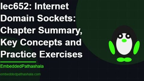 Internet Domain Sockets: Chapter Summary, Key Concepts and Practice Exercises, free linux system programming course, free linux device drivers course, free embedded linux course, free embedded systems course