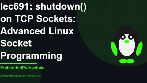 shutdown() on TCP Sockets: Advanced Linux Socket Programming, free linux system programming course, free linux device drivers course, free embedded linux course, free embedded systems course
