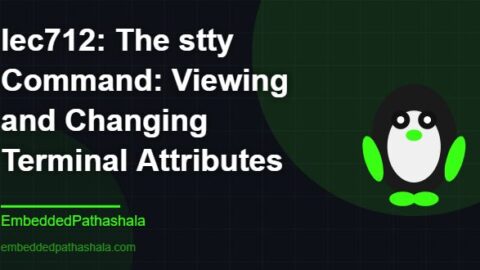 The stty Command: Viewing and Changing Terminal Attributes, free linux system programming course, free linux device drivers course, free embedded linux course, free embedded systems course