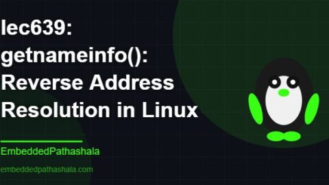 getnameinfo(): Reverse Address Resolution in Linux, free linux system programming course, free linux device drivers course, free embedded linux course, free embedded systems course