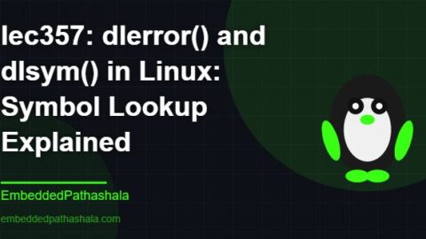 dlerror() and dlsym() in Linux: Symbol Lookup Explained, free linux system programming course, free linux device drivers course, free embedded linux course, free embedded systems course