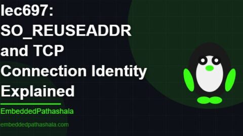 SO_REUSEADDR and TCP Connection Identity Explained, free linux system programming course, free linux device drivers course, free embedded linux course, free embedded systems course