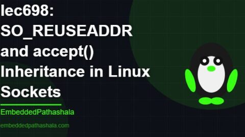 SO_REUSEADDR and accept() Inheritance in Linux Sockets, free linux system programming course, free linux device drivers course, free embedded linux course, free embedded systems course