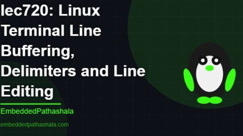 Linux Terminal Line Buffering, Delimiters and Line Editing, free linux system programming course, free linux device drivers course, free embedded linux course, free embedded systems course