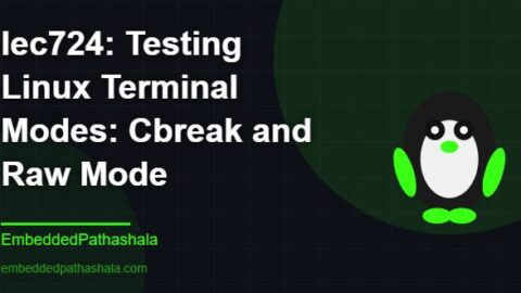 Testing Linux Terminal Modes: Cbreak and Raw Mode, free linux system programming course, free linux device drivers course, free embedded linux course, free embedded systems course