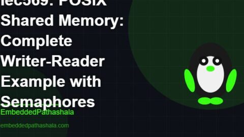 POSIX Shared Memory: Complete Writer-Reader Example with Semaphores, free linux system programming course, free linux device drivers course, free embedded linux course, free embedded systems course