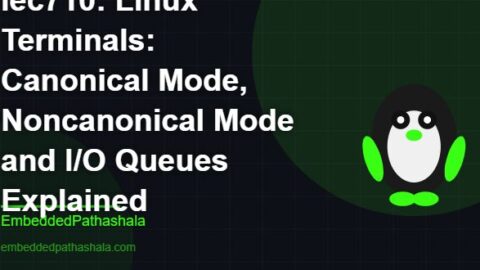 Linux Terminals: Canonical Mode, Noncanonical Mode and I/O Queues Explained, free linux system programming course, free linux device drivers course, free embedded linux course, free embedded systems course