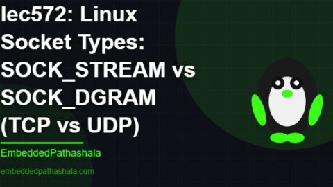 Linux Socket Types: SOCK_STREAM vs SOCK_DGRAM (TCP vs UDP), free linux system programming course, free linux device drivers course, free embedded linux course, free embedded systems course