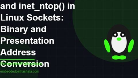 inet_pton() and inet_ntop() in Linux Sockets: Binary and Presentation Address Conversion, free linux system programming course, free linux device drivers course, free embedded linux course, free embedded systems course