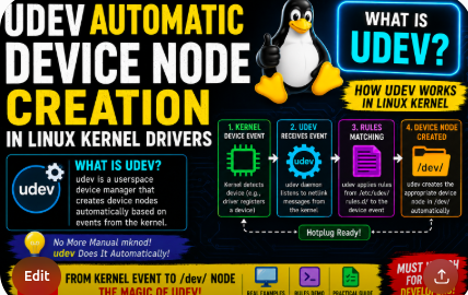 udev Automatic Device Node Creation in Linux Kernel Drivers