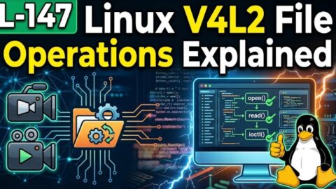 L- 147 Linux V4L2 File Operations Explained, free linux drivers course, learn linux device drivers, linux driver development tutorial, free linux kernel programming, linux device driver training, open source driver development, write linux device drivers, linux kernel driver course, free embedded linux drivers, linux driver tutorial pdf