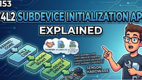 L- 153 V4L2 Subdevice Initialization APIs Explained, free linux drivers course, learn linux device drivers, linux driver development tutorial, free linux kernel programming, linux device driver training, open source driver development, write linux device drivers, linux kernel driver course, free embedded linux drivers, linux driver tutorial pdf