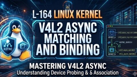 L- 164 V4L2 Async Matching and Binding, free linux drivers course, learn linux device drivers, linux driver development tutorial, free linux kernel programming, linux device driver training, open source driver development, write linux device drivers, linux kernel driver course, free embedded linux drivers, linux driver tutorial pdf