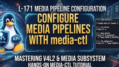 L- 171 Configure Media Pipelines With media-ctl, free linux drivers course, learn linux device drivers, linux driver development tutorial, free linux kernel programming, linux device driver training, open source driver development, write linux device drivers, linux kernel driver course, free embedded linux drivers, linux driver tutorial pdf
