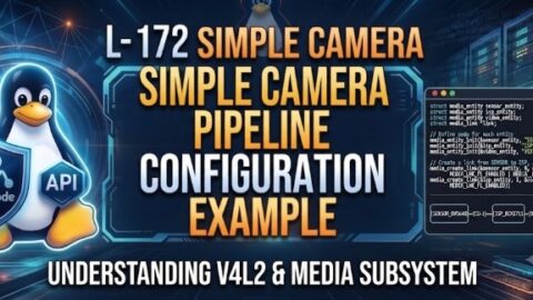 L- 172 Simple Camera Pipeline Configuration Example, free linux drivers course, learn linux device drivers, linux driver development tutorial, free linux kernel programming, linux device driver training, open source driver development, write linux device drivers, linux kernel driver course, free embedded linux drivers, linux driver tutorial pdf