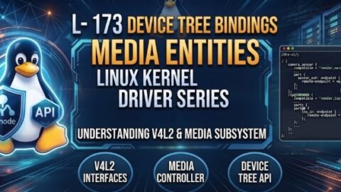 L- 173 Device Tree Bindings Media Entities, free linux drivers course, learn linux device drivers, linux driver development tutorial, free linux kernel programming, linux device driver training, open source driver development, write linux device drivers, linux kernel driver course, free embedded linux drivers, linux driver tutorial pdf