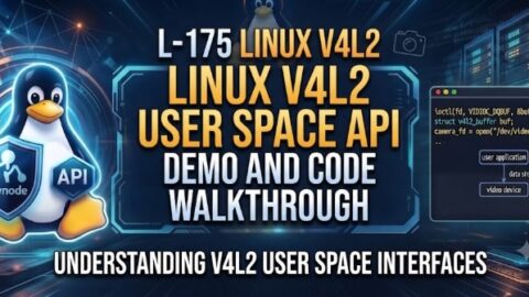 L- 175 Linux V4L2 User Space API, free linux drivers course, learn linux device drivers, linux driver development tutorial, free linux kernel programming, linux device driver training, open source driver development, write linux device drivers, linux kernel driver course, free embedded linux drivers, linux driver tutorial pdf