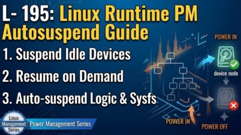 L- 195 Linux Runtime PM Autosuspend Guide, free linux drivers course, learn linux device drivers, linux driver development tutorial, free linux kernel programming, linux device driver training, open source driver development, write linux device drivers, linux kernel driver course, free embedded linux drivers, linux driver tutorial pdf