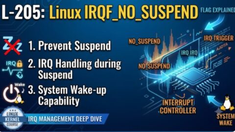 L- 205 Linux IRQF_NO_SUSPEND Flag Explained, free linux drivers course, learn linux device drivers, linux driver development tutorial, free linux kernel programming, linux device driver training, open source driver development, write linux device drivers, linux kernel driver course, free embedded linux drivers, linux driver tutorial pdf