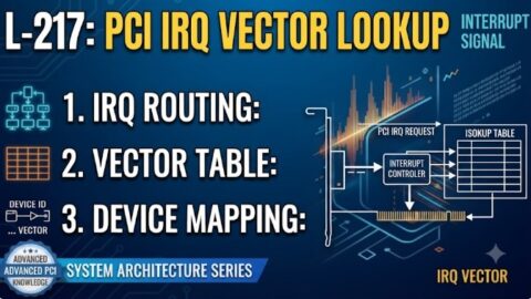 L- 217 PCI IRQ Vector Lookup Guide, free linux drivers course, learn linux device drivers, linux driver development tutorial, free linux kernel programming, linux device driver training, open source driver development, write linux device drivers, linux kernel driver course, free embedded linux drivers, linux driver tutorial pdf