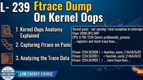 L- 239 Ftrace Dump On Kernel Oops, free linux drivers course, learn linux device drivers, linux driver development tutorial, free linux kernel programming, linux device driver training, open source driver development, write linux device drivers, linux kernel driver course, free embedded linux drivers, linux driver tutorial pdf