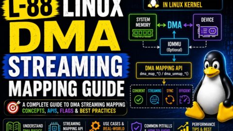 L-88 Linux DMA Streaming Mapping Guide, free linux drivers course, learn linux device drivers, linux driver development tutorial, free linux kernel programming, linux device driver training, open source driver development, write linux device drivers, linux kernel driver course, free embedded linux drivers, linux driver tutorial pdf