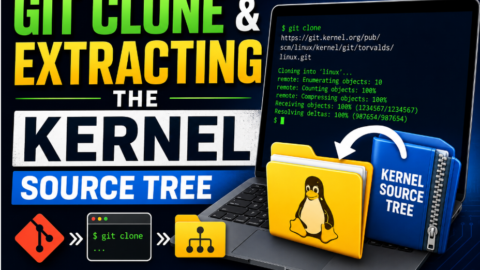 Git Clone and Extracting the Kernel Source Tree free linux kernel development course, free linux device drivers course, free embedded linux course, free embedded systems course, learn linux kernel, embedded systems tutorial, linux device drivers tutorial, free embedded linux tutorial, embedded linux training, linux kernel programming