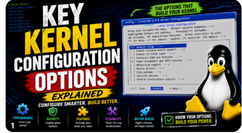Key Kernel Configuration Options Explained free linux kernel development course, free linux device drivers course, free embedded linux course, free embedded systems course, learn linux kernel, embedded systems tutorial, linux device drivers tutorial, free embedded linux tutorial, embedded linux training, linux kernel programming