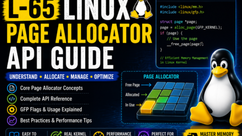 L-65 Linux Page Allocator API Guide, free linux drivers course, learn linux device drivers, linux driver development tutorial, free linux kernel programming, linux device driver training, open source driver development, write linux device drivers, linux kernel driver course, free embedded linux drivers, linux driver tutorial pdf