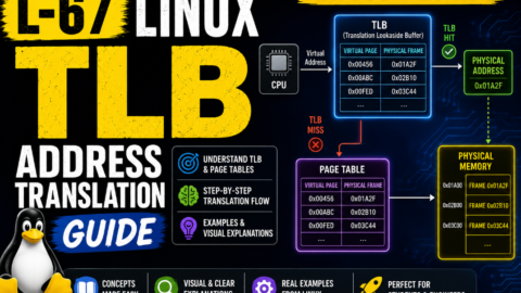 L-67 Linux TLB Address Translation Guide, free linux drivers course, learn linux device drivers, linux driver development tutorial, free linux kernel programming, linux device driver training, open source driver development, write linux device drivers, linux kernel driver course, free embedded linux drivers, linux driver tutorial pdf