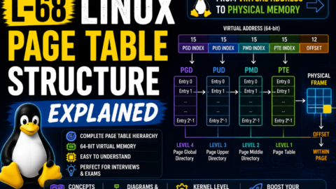 L-68 Linux Page Table Structure Explained, free linux drivers course, learn linux device drivers, linux driver development tutorial, free linux kernel programming, linux device driver training, open source driver development, write linux device drivers, linux kernel driver course, free embedded linux drivers, linux driver tutorial pdf