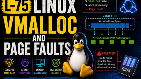 L-75 Linux vmalloc and Page Faults, free linux drivers course, learn linux device drivers, linux driver development tutorial, free linux kernel programming, linux device driver training, open source driver development, write linux device drivers, linux kernel driver course, free embedded linux drivers, linux driver tutorial pdf